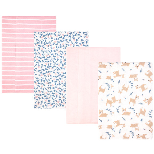 Hudson Baby Cotton Flannel Burp Cloths, Loves Me Deerly 1