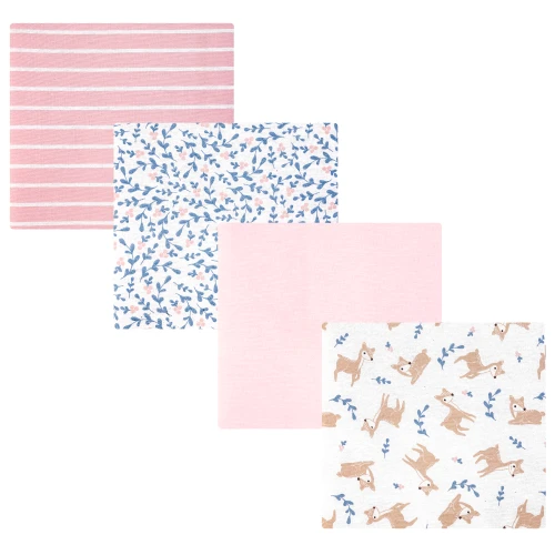 Hudson Baby Cotton Flannel Receiving Blankets, Loves Me Deerly