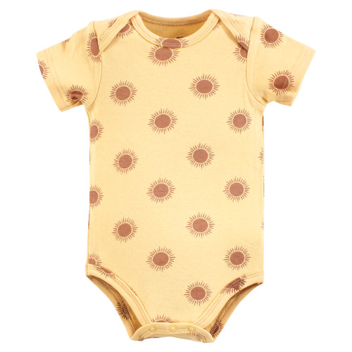 Hudson Baby Unisex Baby Cotton Bodysuits 5-Pack, Fun Desert