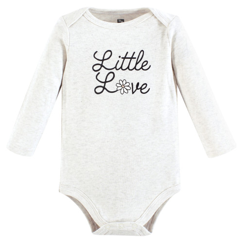 Hudson Baby Unisex Baby Cotton Long-Sleeve Bodysuits 5-Pack, Little Love Neutral Daisy