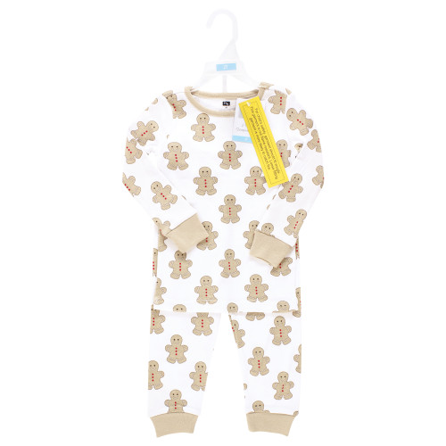 Hudson Baby Unisex Baby Cotton Pajama Set 2-Pack, Gingerbread