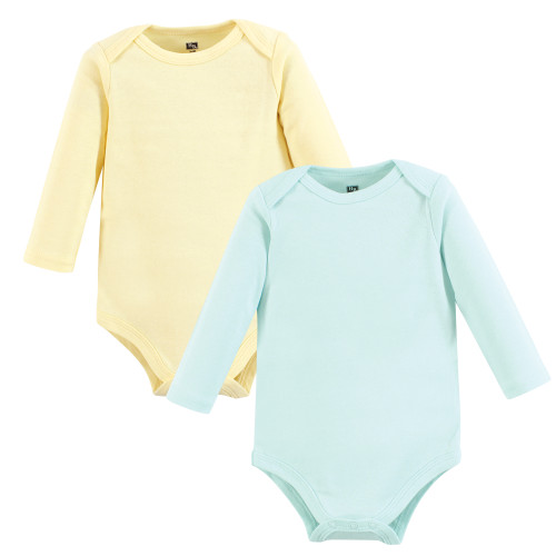 Hudson Baby Unisex Baby Cotton Long Sleeve Bodysuit 10pk, Solid Girl Brights Long Sleeve
