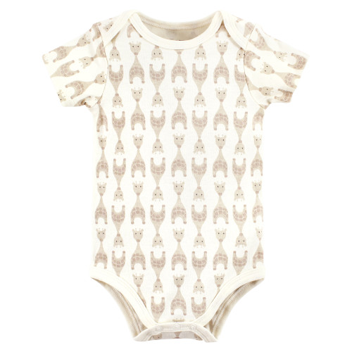Hudson Baby Unisex Baby Cotton Bodysuits 3-Pack, Modern Giraffe