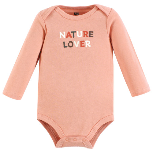 Hudson Baby Unisex Baby Cotton Long-Sleeve Bodysuits 3-Pack, Nature Lover