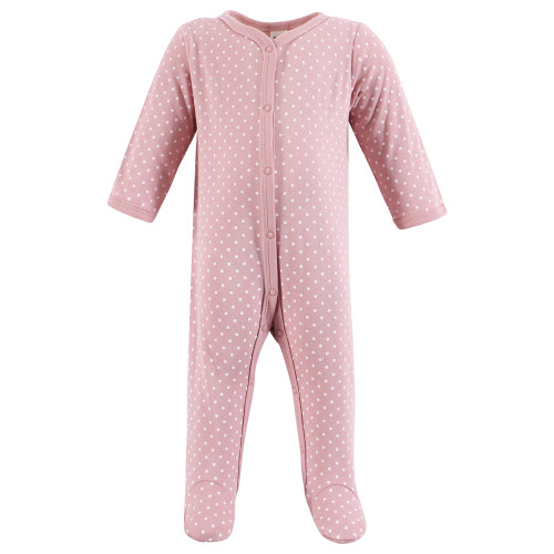 Hudson Baby Unisex Baby Cotton Sleep and Play 3-Pack, Blush Navy Floral