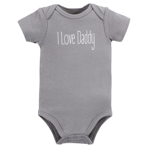 Hudson Baby Unisex Baby Cotton Bodysuits 3-Pack, Modern Elephant