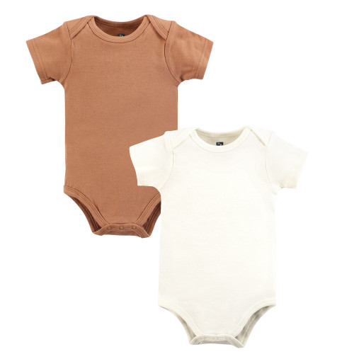 Hudson Baby Unisex Baby Cotton Bodysuits 10-Pack, Solid Neutrals