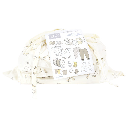 Hudson Baby Unisex Baby Layette Baby Starter Set 25pc, Little Duck