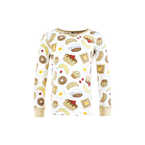 Hudson Baby Unisex Baby Cotton Pajama Set 2-Pack, Breakfast