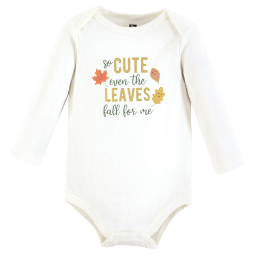 Hudson Baby Unisex Baby Cotton Bodysuit, Pant and Shoe Set, Cute Leaves