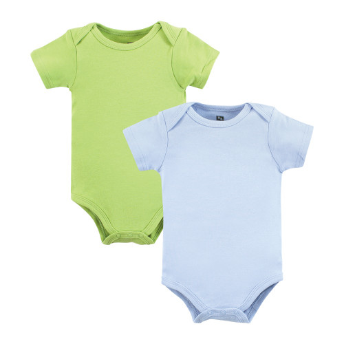 Hudson Baby Unisex Baby Cotton Bodysuits 10-Pack, Solid Primary