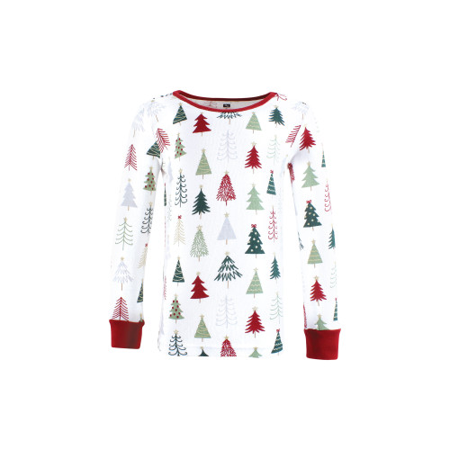 Hudson Baby Unisex Baby Cotton Pajama Set 2-Pack, Red Modern Christmas Tree