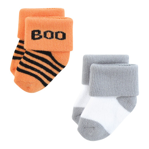 Hudson Baby Unisex Baby Cotton Rich Newborn and Terry Socks 12-Pack, Halloween