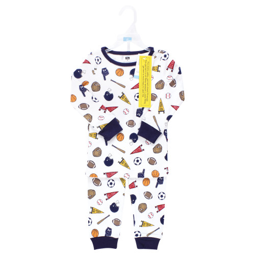 Hudson Baby Unisex Baby Cotton Pajama Set 2-Pack, Sports Fan