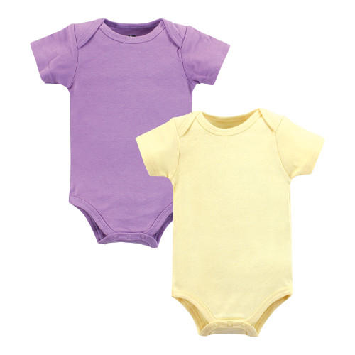 Hudson Baby Unisex Baby Cotton Bodysuits 10-Pack, Solid Girl Brights
