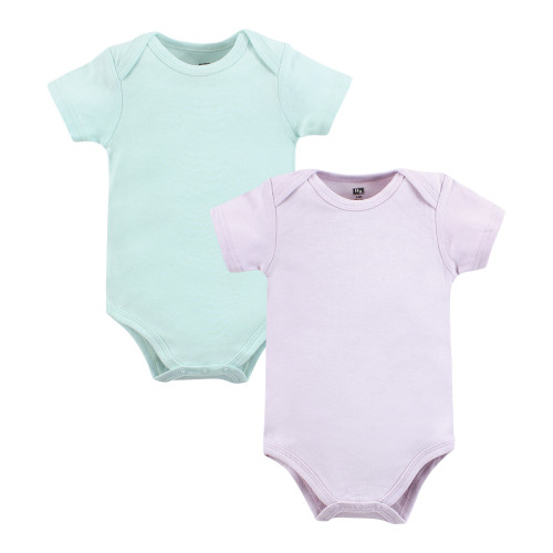 Hudson Baby Unisex Baby Cotton Bodysuits 10-Pack, Solid Girl Brights