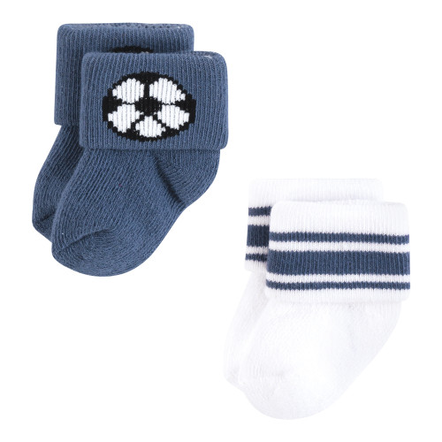 Hudson Baby Unisex Baby Cotton Rich Newborn and Terry Socks 8-Pack, Sports