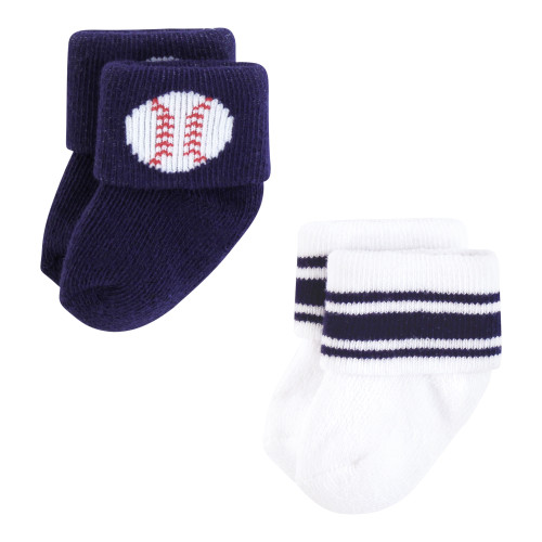 Hudson Baby Unisex Baby Cotton Rich Newborn and Terry Socks 8-Pack, Sports