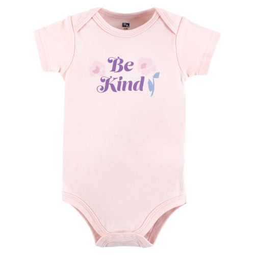 Hudson Baby Unisex Baby Cotton Bodysuits 3-Pack, Modern Floral