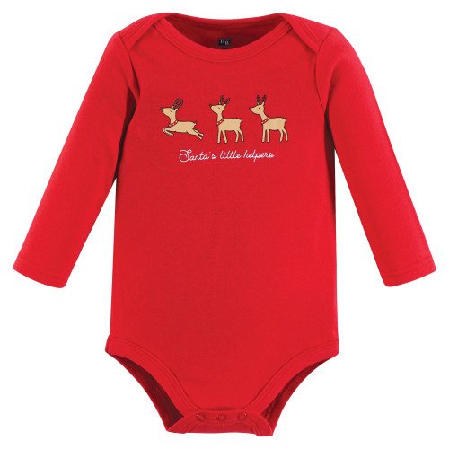 Hudson Baby Unisex Baby Cotton Bodysuit and Pant Set, North Pole Reindeer