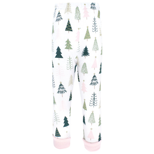 Hudson Baby Unisex Baby Cotton Pajama Set 2-Pack, Pink Modern Christmas Tree