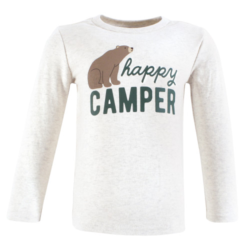 Hudson Baby Unisex Baby Long Sleeve T-Shirts 5-Pack, Happy Camper Camo