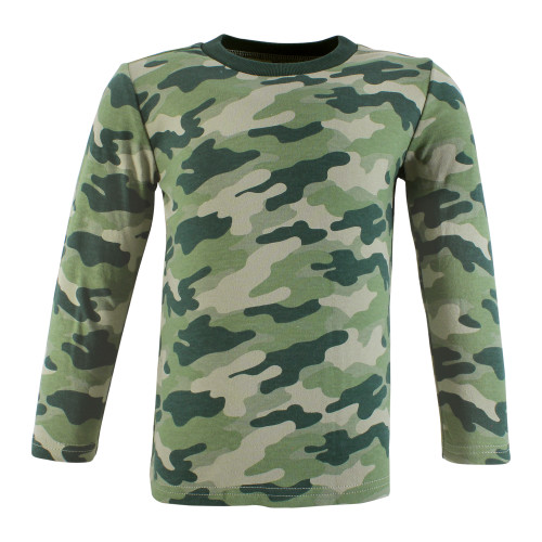 Hudson Baby Unisex Baby Long Sleeve T-Shirts 5-Pack, Happy Camper Camo