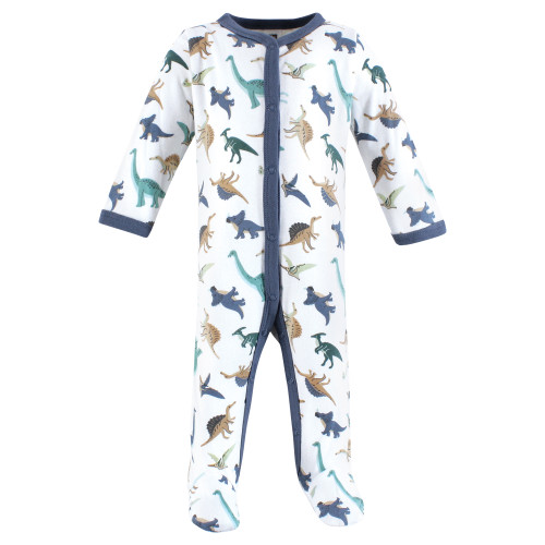 Hudson Baby Unisex Baby Cotton Sleep and Play 3-Pack, Dino Friends