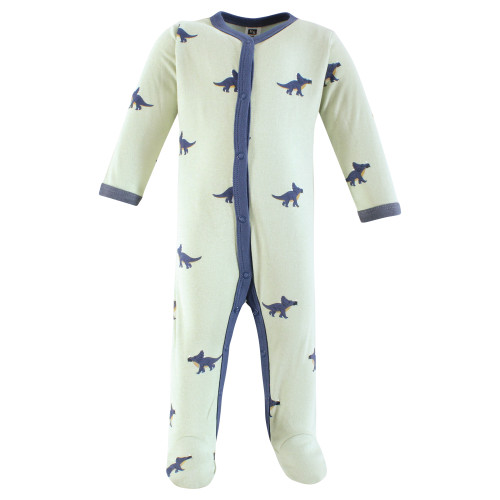Hudson Baby Unisex Baby Cotton Sleep and Play 3-Pack, Dino Friends