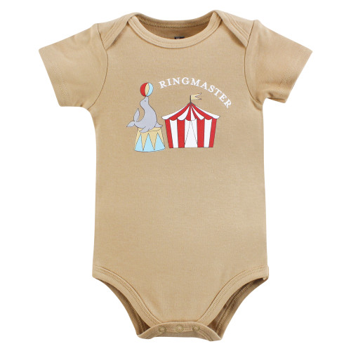 Hudson Baby Unisex Baby Cotton Bodysuits 5-Pack, Carnival