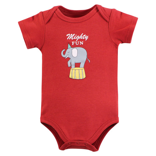 Hudson Baby Unisex Baby Cotton Bodysuits 5-Pack, Carnival