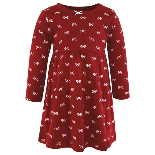 Hudson Baby Girls Cotton Dresses 2-Pack, Modern Christmas Tree