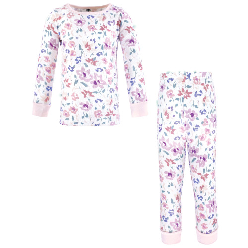 Hudson Baby Unisex Baby Cotton Pajama Set 2-Pack, Modern Floral