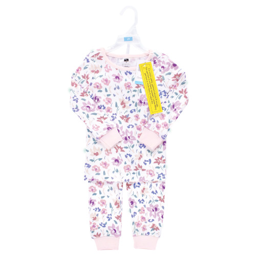 Hudson Baby Unisex Baby Cotton Pajama Set 2-Pack, Modern Floral