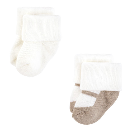 Hudson Baby Unisex Baby Cotton Rich Newborn and Terry Socks 8-Pack, Rainbow Heart