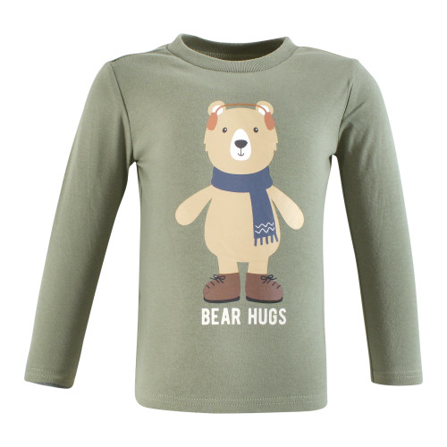 Hudson Baby Unisex Baby Long Sleeve T-Shirts 5-Pack, Cozy Woodland Friends