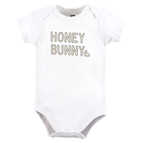 Hudson Baby Unisex Baby Cotton Bodysuit and Pant Set, Honey Bunny