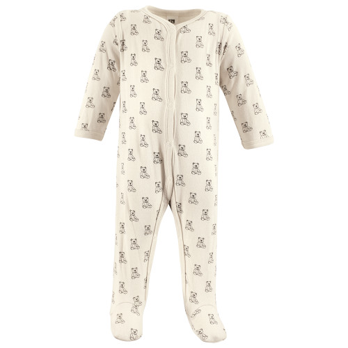 Hudson Baby Unisex Baby Cotton Sleep and Play 3-Pack, Brown Teddy Bears