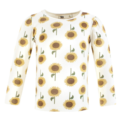 Hudson Baby Unisex Baby Long Sleeve T-Shirts 5-Pack, Sunflower Apples