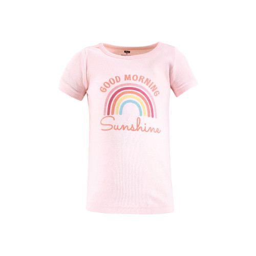 Hudson Baby Unisex Baby Cotton Pajama Set 4-Pack, Sunshine And Rainbows