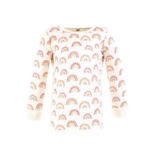 Hudson Baby Unisex Baby Cotton Pajama Set 4-Pack, Sunshine And Rainbows