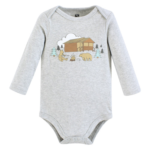 Hudson Baby Unisex Baby Cotton Long-Sleeve Bodysuits 5-Pack, Adventure Awaits
