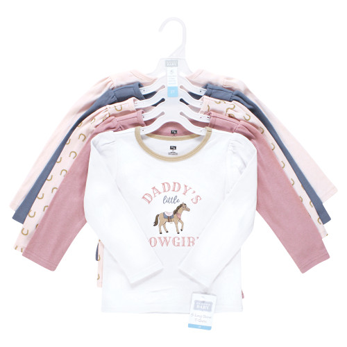 Hudson Baby Unisex Baby Long Sleeve T-Shirts 5-Pack, Cowgirl