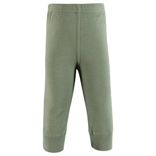 Hudson Baby Unisex Baby Cotton Pants and Leggings 4-Pack, Sage Brown