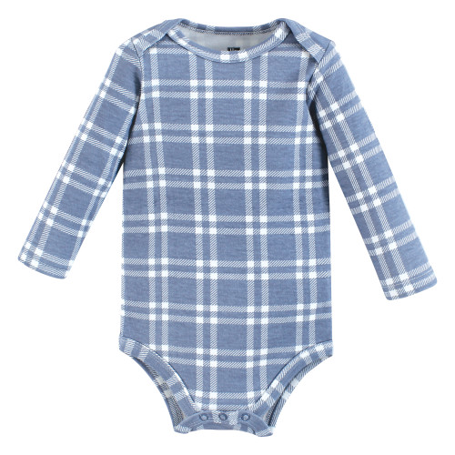 Hudson Baby Unisex Baby Cotton Long-Sleeve Bodysuits 5-Pack, Cozy Woodland Friends