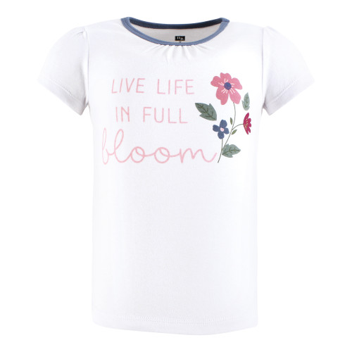 Hudson Baby Unisex Baby Short Sleeve T-Shirts 5-Pack, Fun Floral