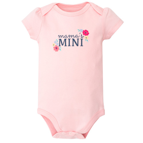 Hudson Baby Cotton Bodysuits 5-Pack, Butterfly Floral