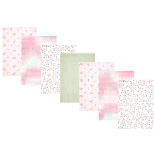 Hudson Baby Cotton Flannel Burp Cloths, Sweet Little Floral 1