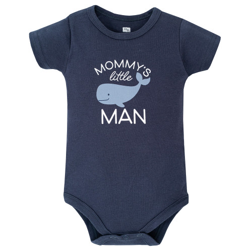 Hudson Baby Cotton Bodysuit, Shorts and Shoe Set, Mommys Little Whale