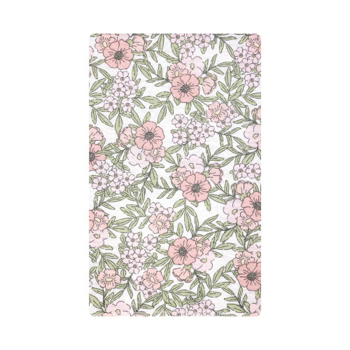 Hudson Baby Cotton Flannel Burp Cloths Bundle, Soft Pink Floral
